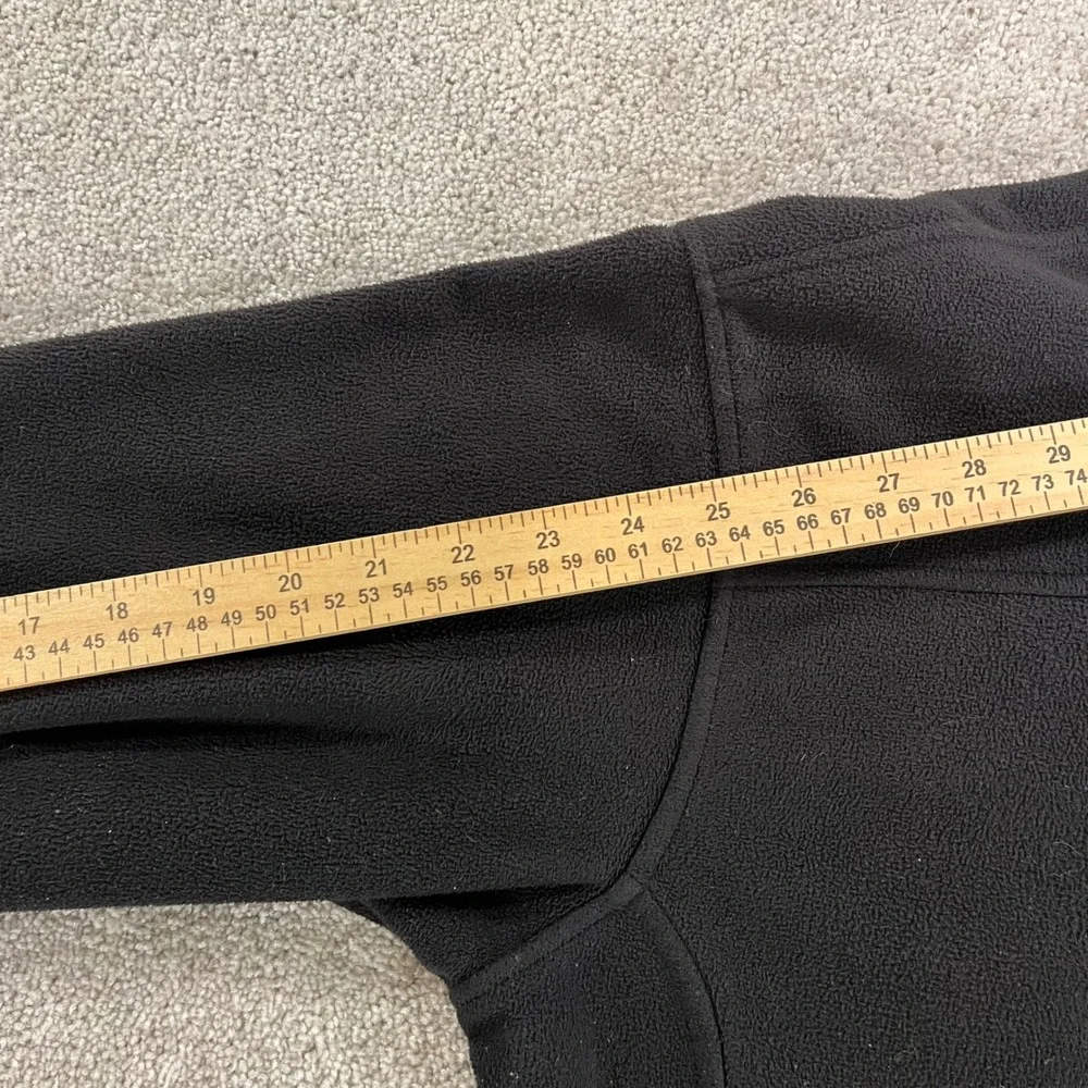The North Face Fleece Jacket Mens Medium Black Full Zip Mock Neck Logo